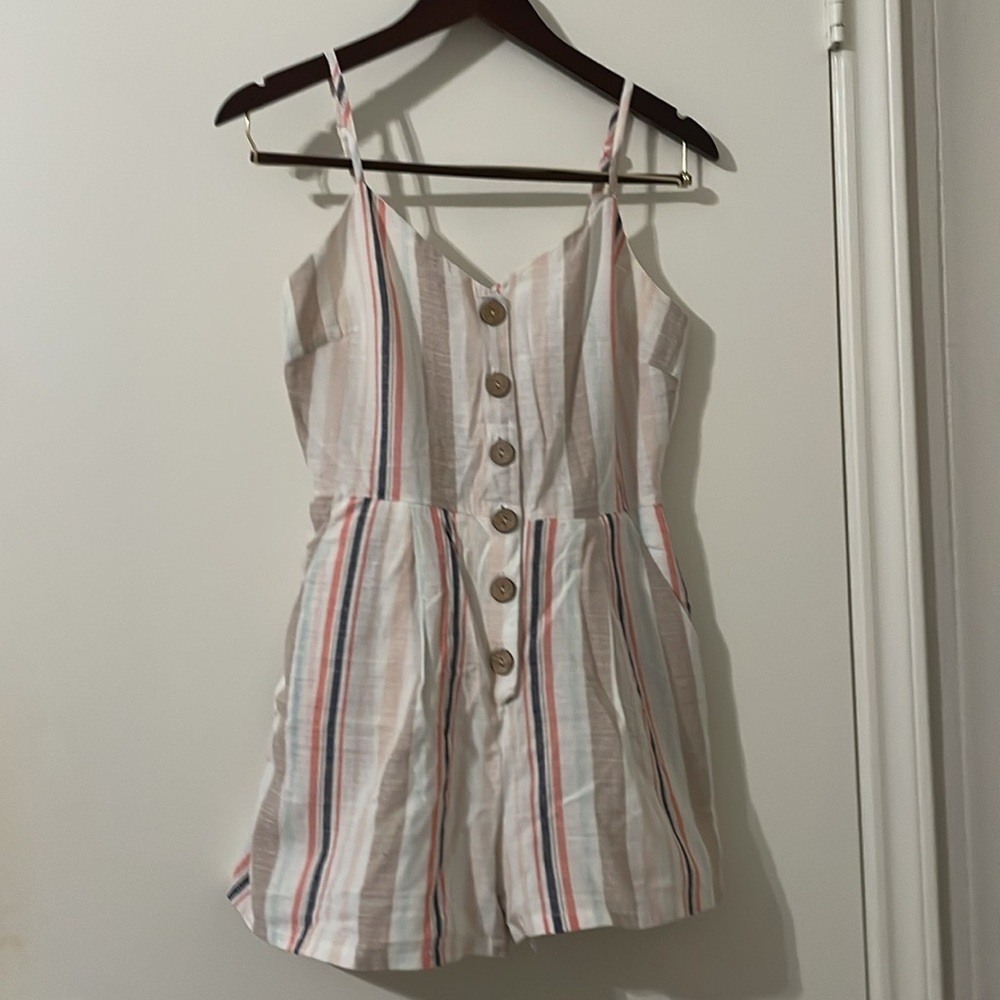 Lily Rose Striped Button-Front Dress Size S